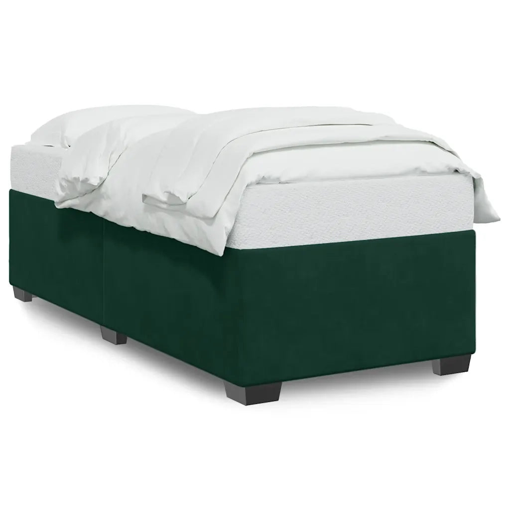 Giroletto senza Materasso-Struttura Letto Verde Scuro 90x190 cm in Velluto 130841