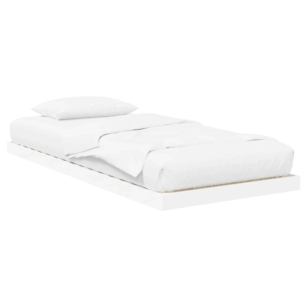 Struttura letto a terra Bianco 80 x 200 cm Legno multistrato