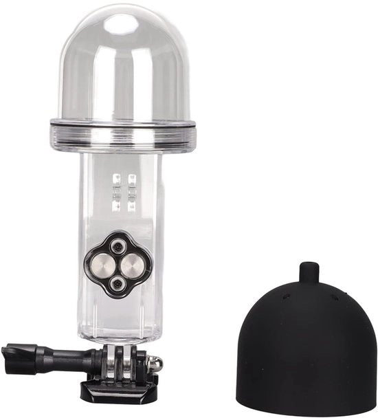 Ottima scelta - Contenitore acqua resistente 60 m - Protezione subacquea - Estremamente trasparente - Acrilico - Duraturo - Pomo in acciaio inossidabile - Otre per macchina fotografica