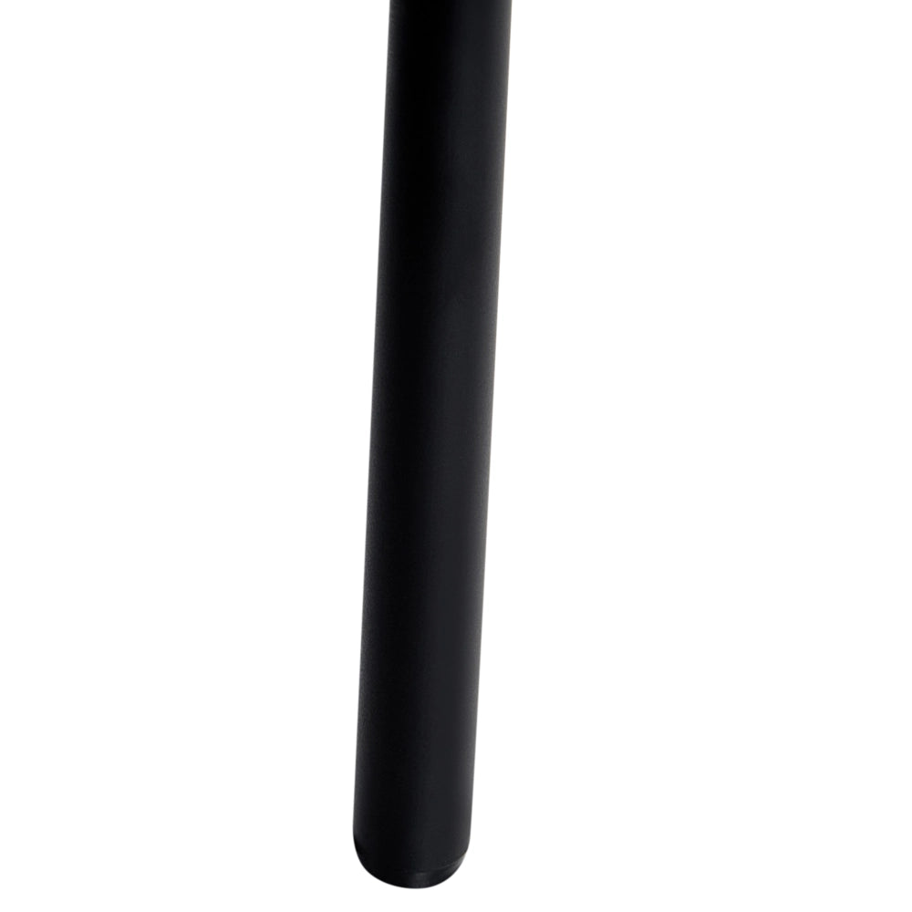 Set di 2 sedie da pranzo in poliestere grigio chiaro Rivestimenti in metallo nero Gambe senza braccioli Schienale curvo Design moderno e contemporaneo