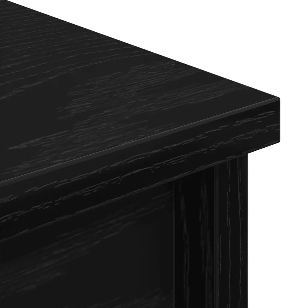 Credenza Rovere Nero 37,5x35x180 cm in Legno Multistrato 861662