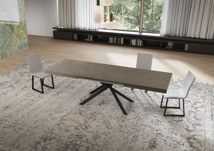 Tavolo Allungabile 160/264x90 cm Niket Tortora Gambe Antracite