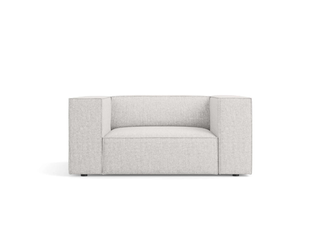 Cosmopolitan Design - Poltrona "Arendal" in ciniglia grigio chiaro 