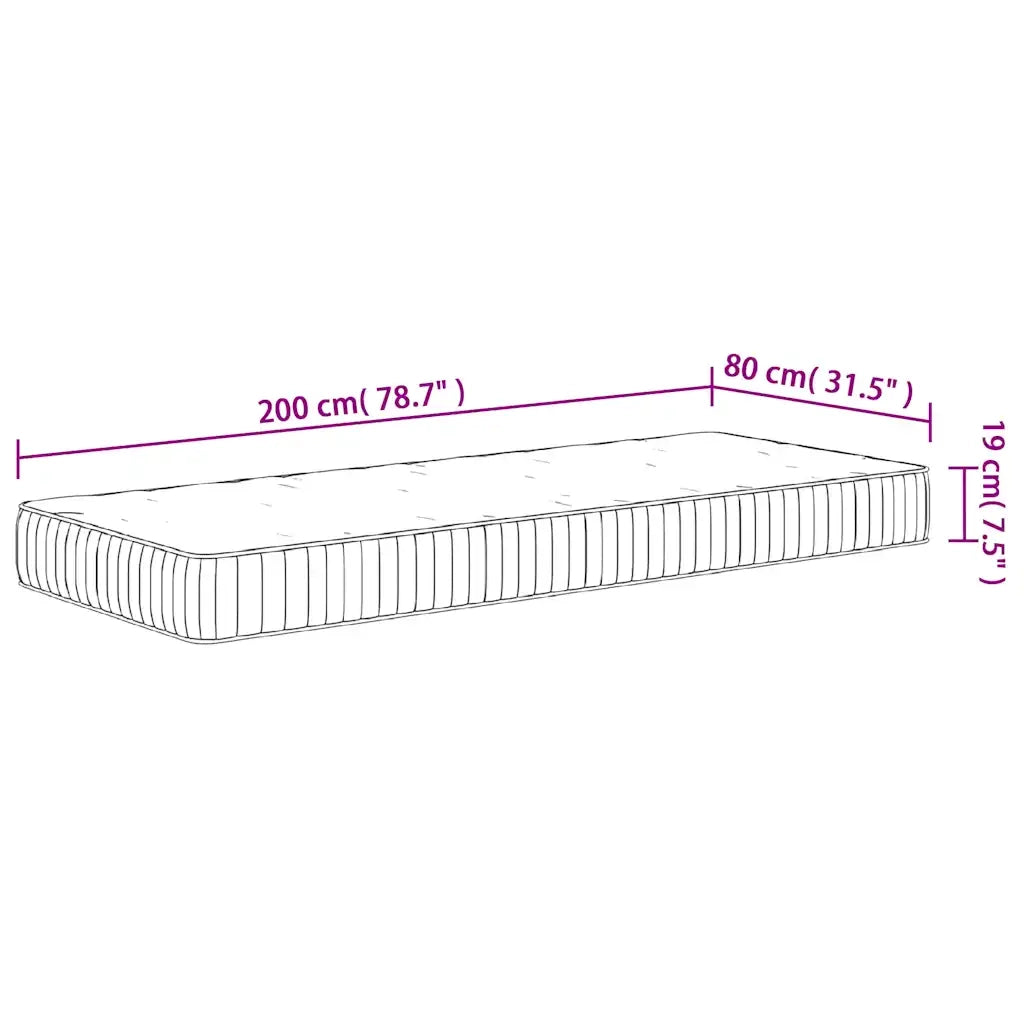 Materasso a Molle Insacchettate Medio 80x200 cm 372808