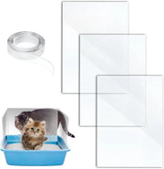 Scudi per gatto da 30 x 40 cm - Pack di 3 con chiusura a Veloce e Paravento per schizzi