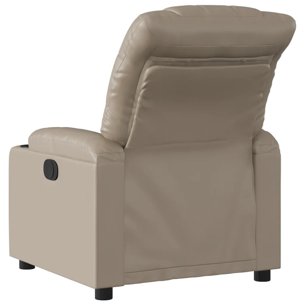 Divano Sedia-Poltrona Reclinabile Cappuccino in Similpelle 828596