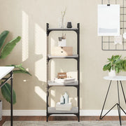 Libreria 4 Ripiani Grigio Sonoma 40x30x120cm Legno Multistratocod mxl 84580