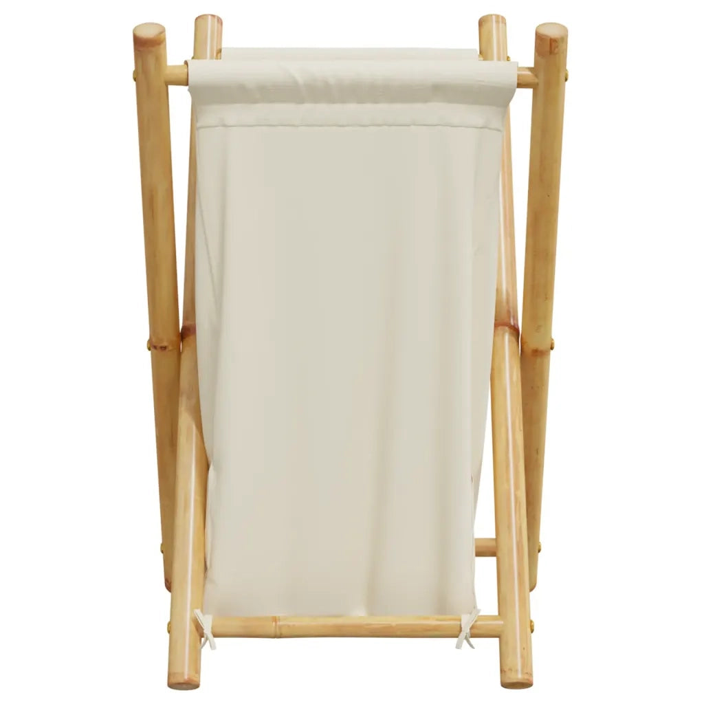 Cesto per Biancheria Bianco Crema 41,5x36x63,5 cm in BambÃ¹