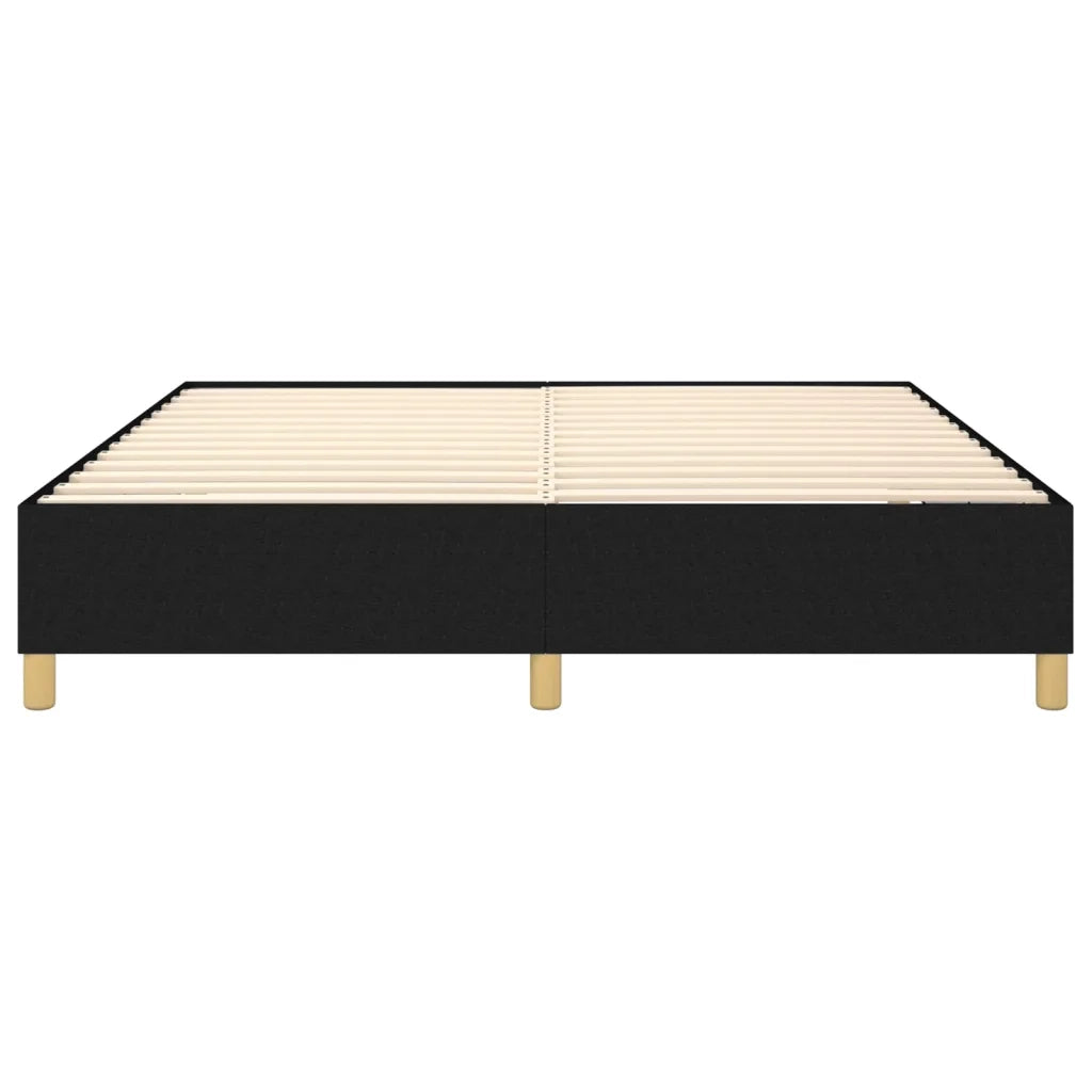 Struttura Letto a Rete a Molle Nero 180x200 cm in Tessuto