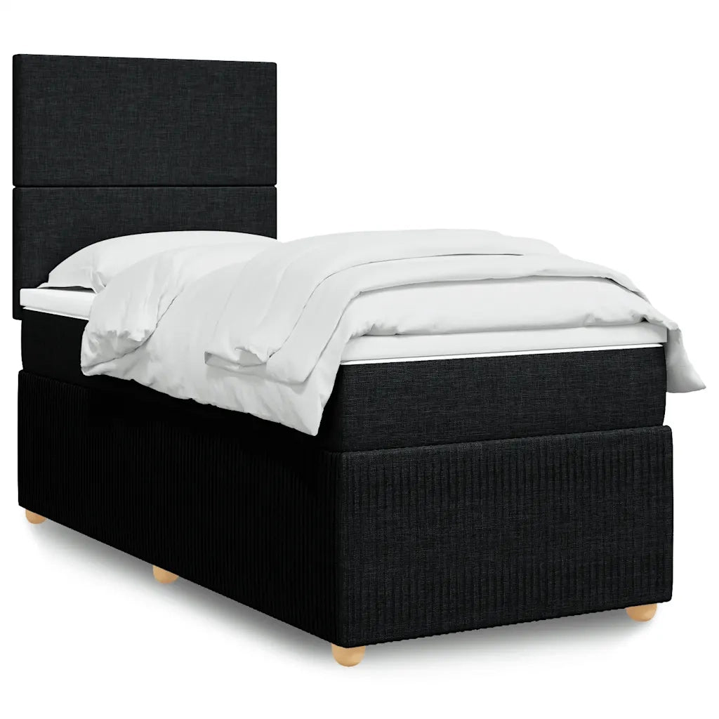 Giroletto a Molle con Materasso Nero 80x200 cm inTessuto 3291878