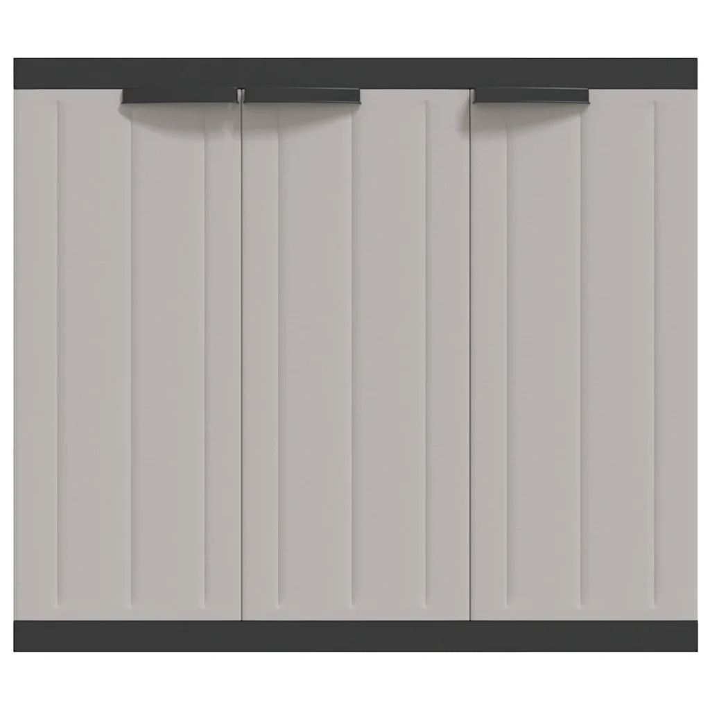 Armadio da Esterno Grigio e Nero 97x37x85 cm in PP 364202