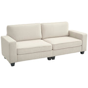 Divano 3 posti in velluto a coste ¨C Xylo ¨C crema, con molle insacchettate, 227x84x87 cm