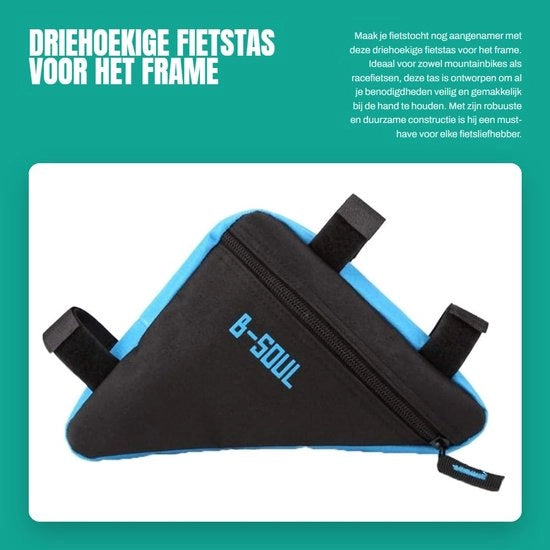 Fiatte per Mountain Bike/Race Bici - Fattore Driehoekig Duurzaam - Fattore per Fietstas - Fattore con Chiusura a Klittenband - Grande Capacità - Tela Oxford - Fattore per Fietstas