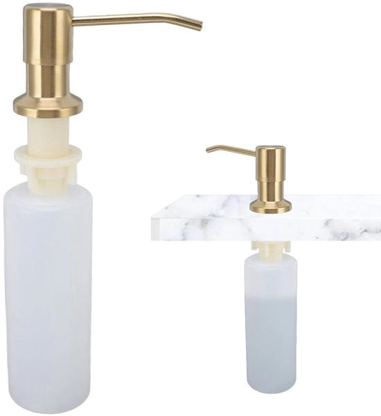 Dispensatore di sapone 300ml - Posizionamento da parete - Acciaio inossidabile - Duraturo - Facile ricarica - Ospite per detersivo