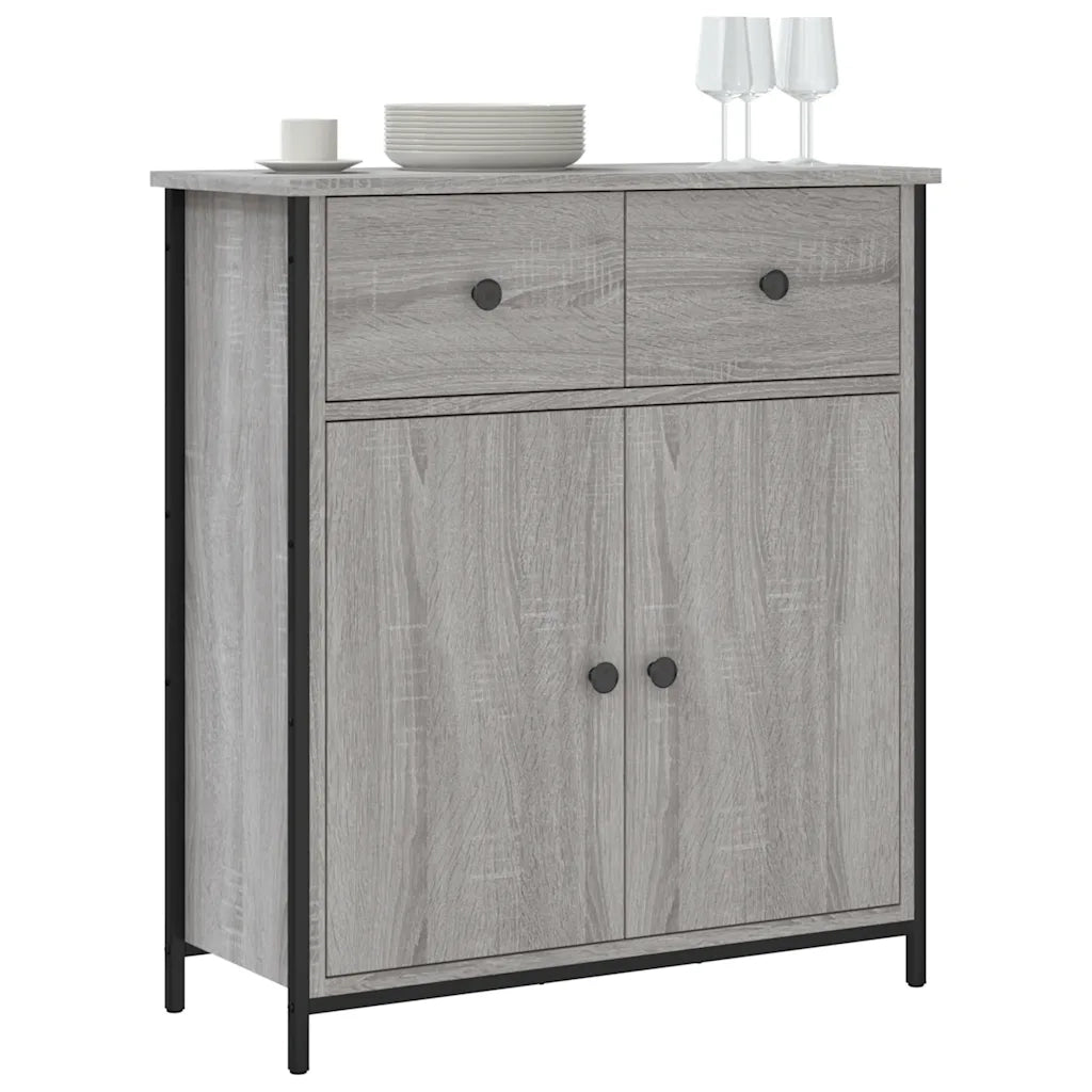 Credenza Grigio Sonoma 70x30x80 cm in Legno Multistrato 835527