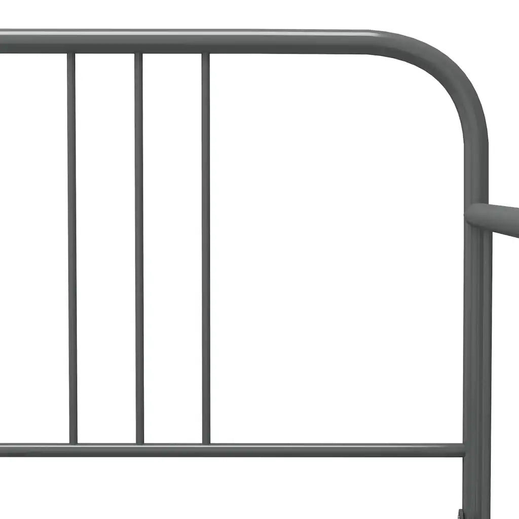 Telaio Divano Letto Estraibile Grigio in Metallo 90x200 cm 324754