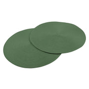 Set 2 Tovagliette Rotonde Fackelmann Ø38 cm – Plastica Verde Scuro