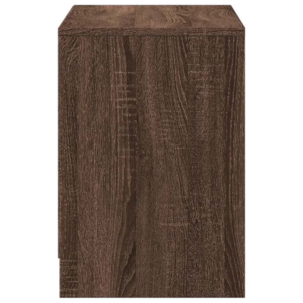 Mobile Porta TV con LED Rovere Marrone 100x34x50 cm Truciolato