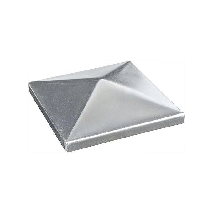 IBFM 398100GALVANIZED Copripilastri Acciaio Zincato Quadrato con Punta Luce Interna 100x100 mm Spessore 1.5 mm