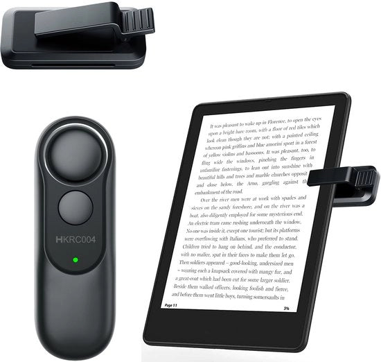 Compatibile con Kindle Paperwhite, iPad, tablet e lettori elettronici, segnalibro, segnalibro per lettori elettronici, telecomando portatile, telecomando wireless, dispositivo segnalibro, nero