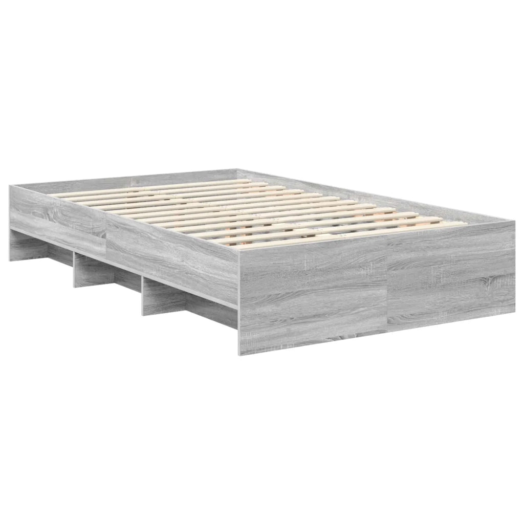 Struttura del letto con testiera-Giroletto con Testiera Grigio Sonoma 120 x 123 cm 459527