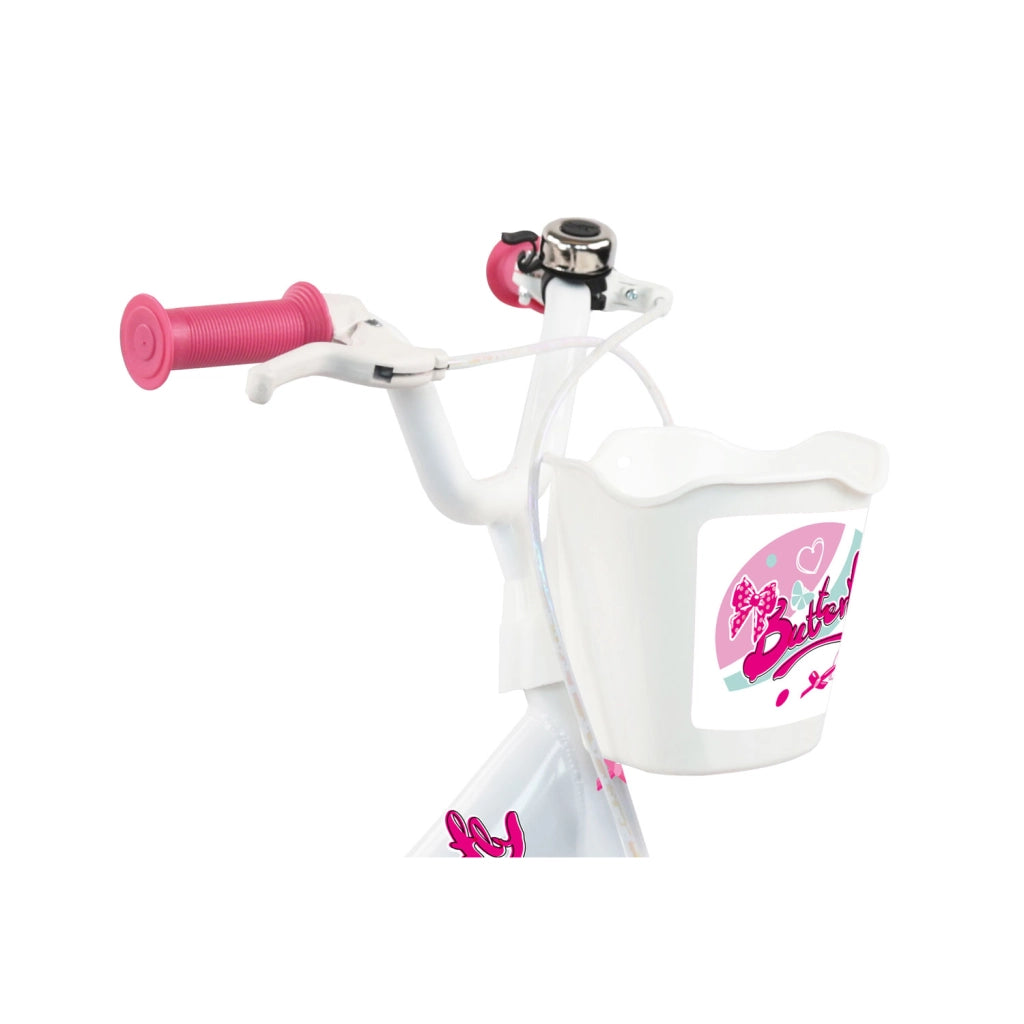 Bicicletta per Bambine 16" Butterfly Freni Caliper e Stabilizzatori in Acciaio Hi-Ten Rosa