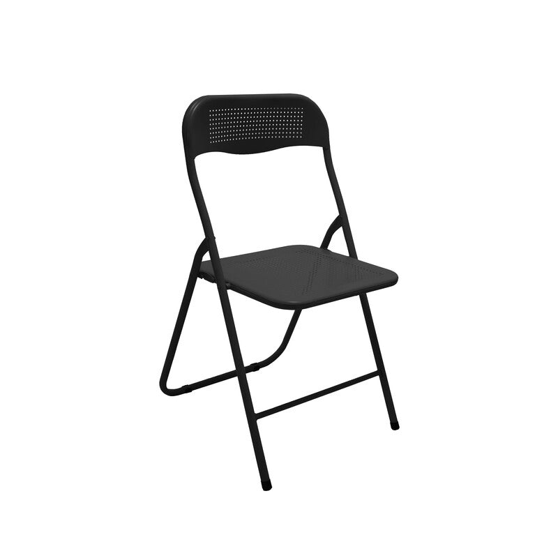 SEDIA PIEGHEVOLE METALLO POLO NERO- 6,0 pz