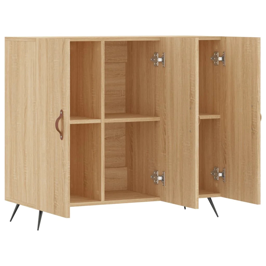 Buffet credenza cassettiera armadio mobile contenitore organizer cucina soggiorno rovere Sonoma 90 x 34 x 80 cm legno ingegnerizzato marrone 02_0031731
