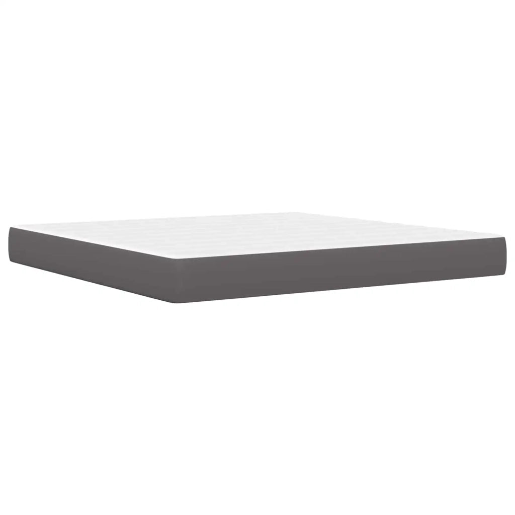 Struttura letto con materasso Grigio 180 x 200 cm Similpelle 3414918