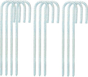 10 anelli di ancoraggio in acciaio massiccio - 30cm Ø 8mm - estremamente stabili - ideali per l'ancoraggio di recinzioni - trampolini - tende - reti - tende da sole