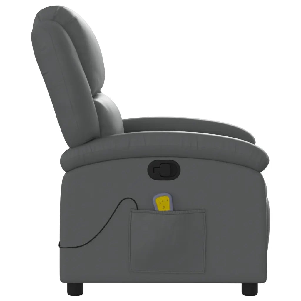 Poltrona reclinabile massaggiante in Similpelle Grigia 3205449