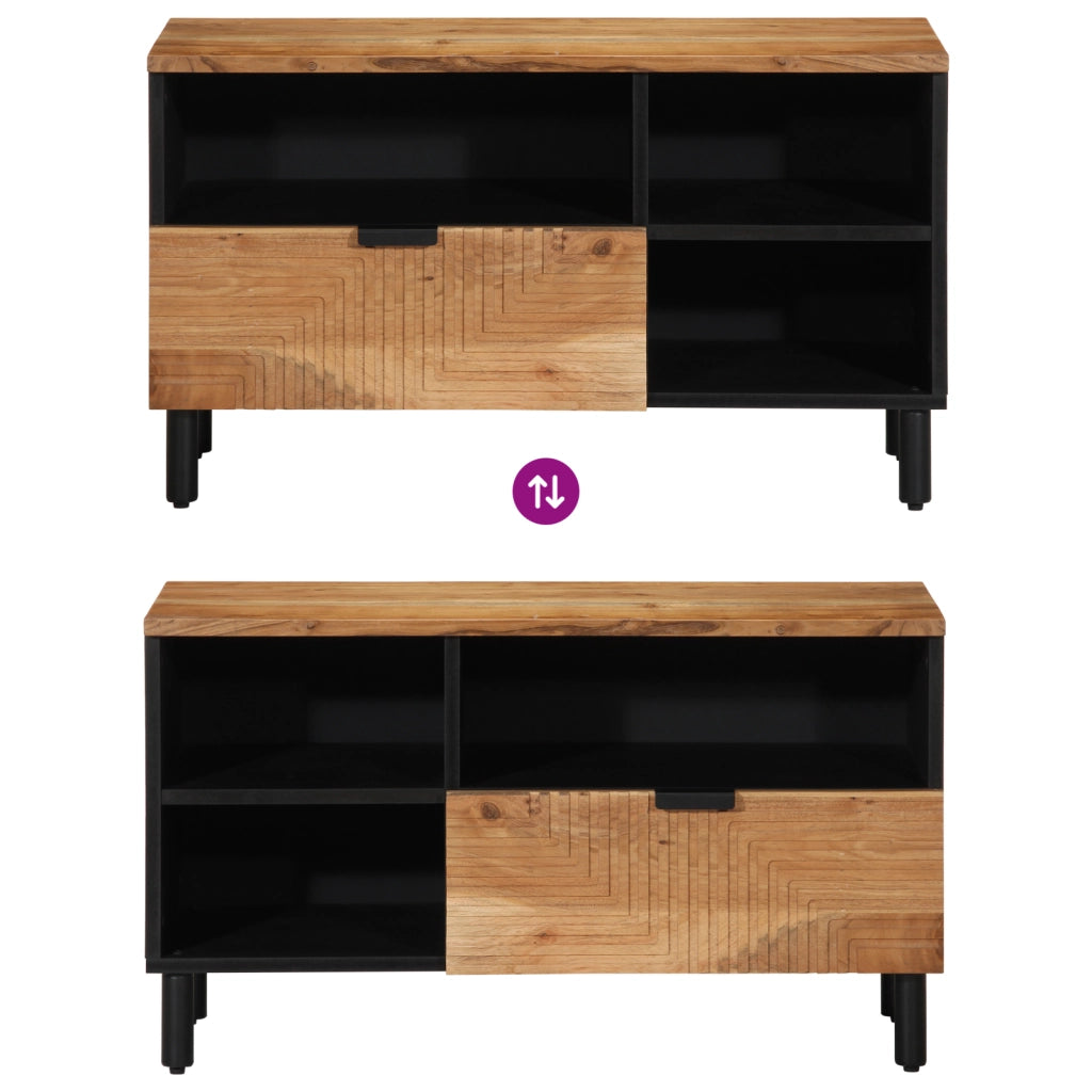 Mobile TV  80x33,5x46 cm in legno massello di acacia