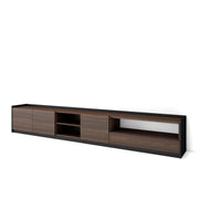 Mobile TV Soggiorno, 310x50x37 cm, Per TV fino a 80", Mobile Soggiorno, Rovere scuro e Nero