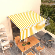 Tenda da Sole Retrattile-Tenda parasole per Patio 3,5x2,5m Gialla e Bianca 472804