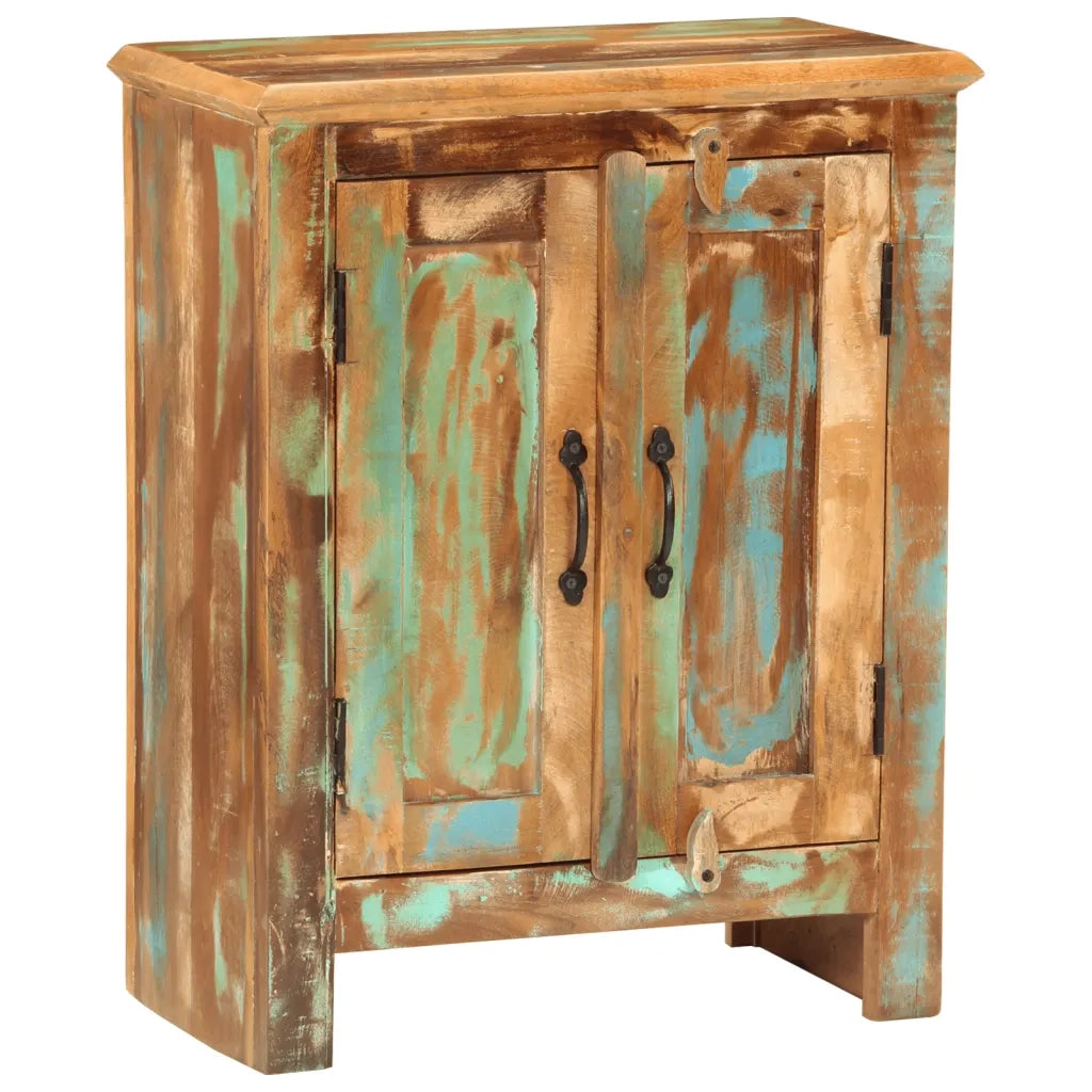 Credenza con 2 Ante 55x30x70 cm in Legno Massello di Recupero