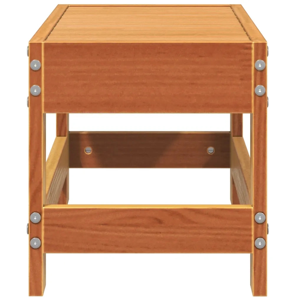 Poggiapiedi da Giardino Marrone Cera 62x30x32 cm Massello Pino 844895