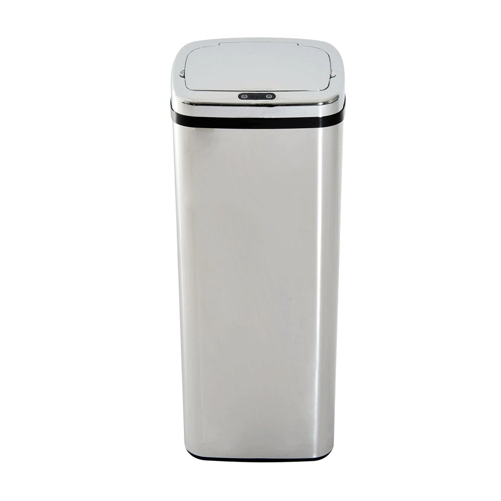 EasyComfort Pattumiera ad Apertura Automatica con Sensore a Infrarossi, in Acciaio Inox, 50L, Colore: Argento