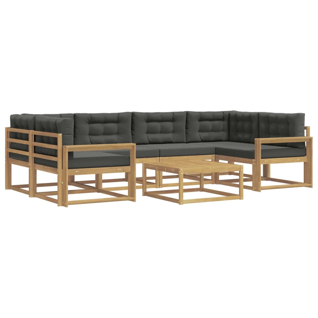 Set di divani da esterno 5 pz Bianco e Antracite 3386136
