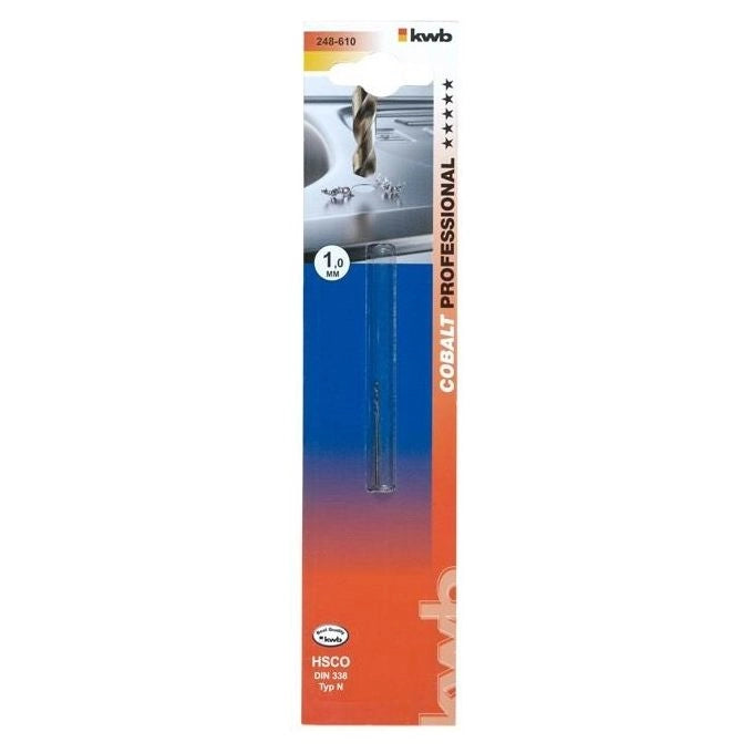 KWB 248640 COBALT HSS CO Punta Elicoidale per Trapano 4 mm DIN 338 HSS-E 5% Cobalto 135° colore Bronzo