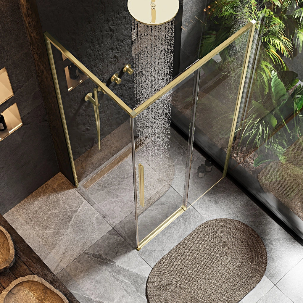 Cabina Doccia Solar Gold Brush 120x90
