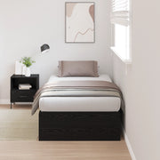 Struttura letto contenitore  Nero Rovere 100x200 cm
