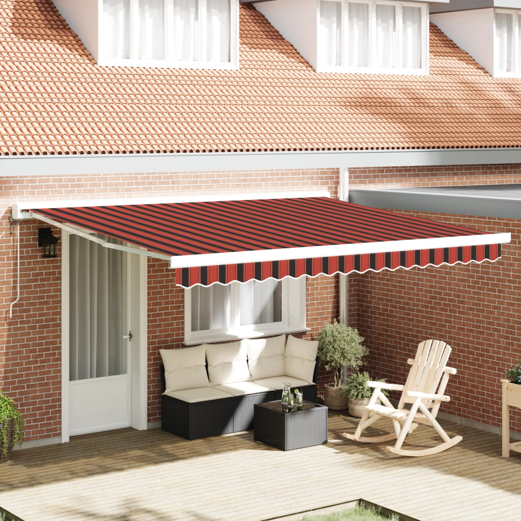 Tenda Retrattile Automatica Arancione e Marrone 400x300 cm