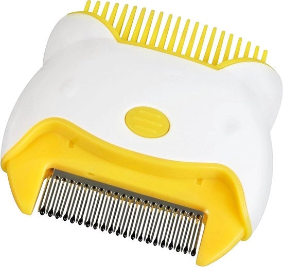Foglie e zecche elettriche per cani e gatti - Adatta per pelo lungo e corto - Spazzola elettrica senza veleni con denti metallici
