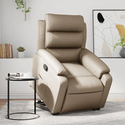 Poltrona Alzapersona Reclinabile Cappuccino in Similpelle 3205048