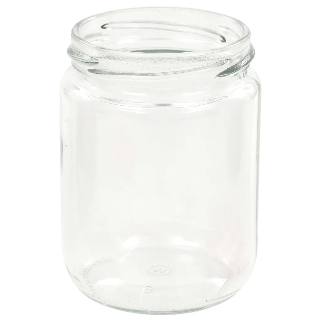 Vasi Marmellata in Vetro Coperchio Bianco e Rosso 96 pz 230 ml cod mxl 55080