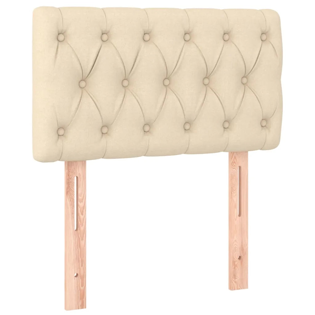 Letto a Molle con Materasso e LED-Struttura Letto con Materasso Crema 80x200 cm in Tessuto 443374