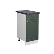 Mobiletto base per cucina Fame-Line Verde-oro rustico/Bianco 40 cm, PL Antracite Vicco