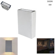 APPLIQUE PARETE LED 6W LAMPADA MURO IP65 MODERNO DOPPIA LUCE CALDA 3000K 21343