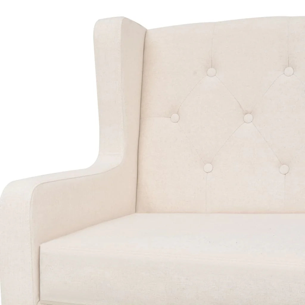 Poltrona sedia seduta lounge divano club di design soggiorno tessuto bianco crema 1102129/3