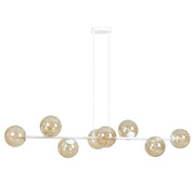 Lampadario Emibig ROSSI bianco/miele 8xE14 in vetro